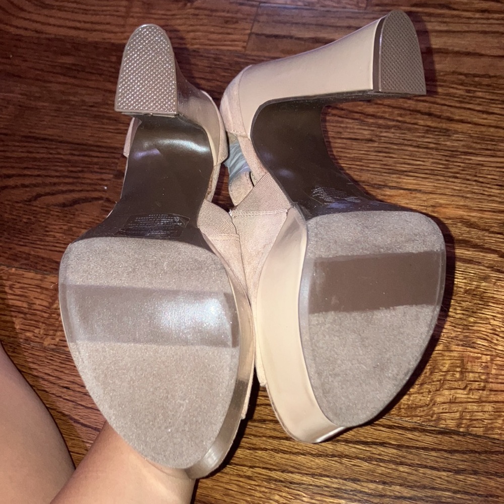 Express Nude Platform Heels - Picture 6 of 8